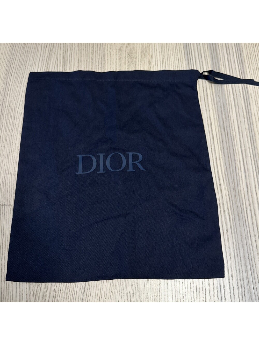 Christian Dior Dark Navy Blue Tonal Logo Shoe/Handbag Dust Bag 15x13 Drawstring